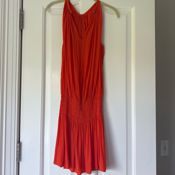 Ramy Brook Paris Halter Mini Dress in Orange/Red - Picture 5 of 6